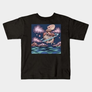 Space Octopus Kids T-Shirt